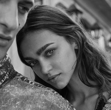 David Trulik with his model Zhenya Katava.